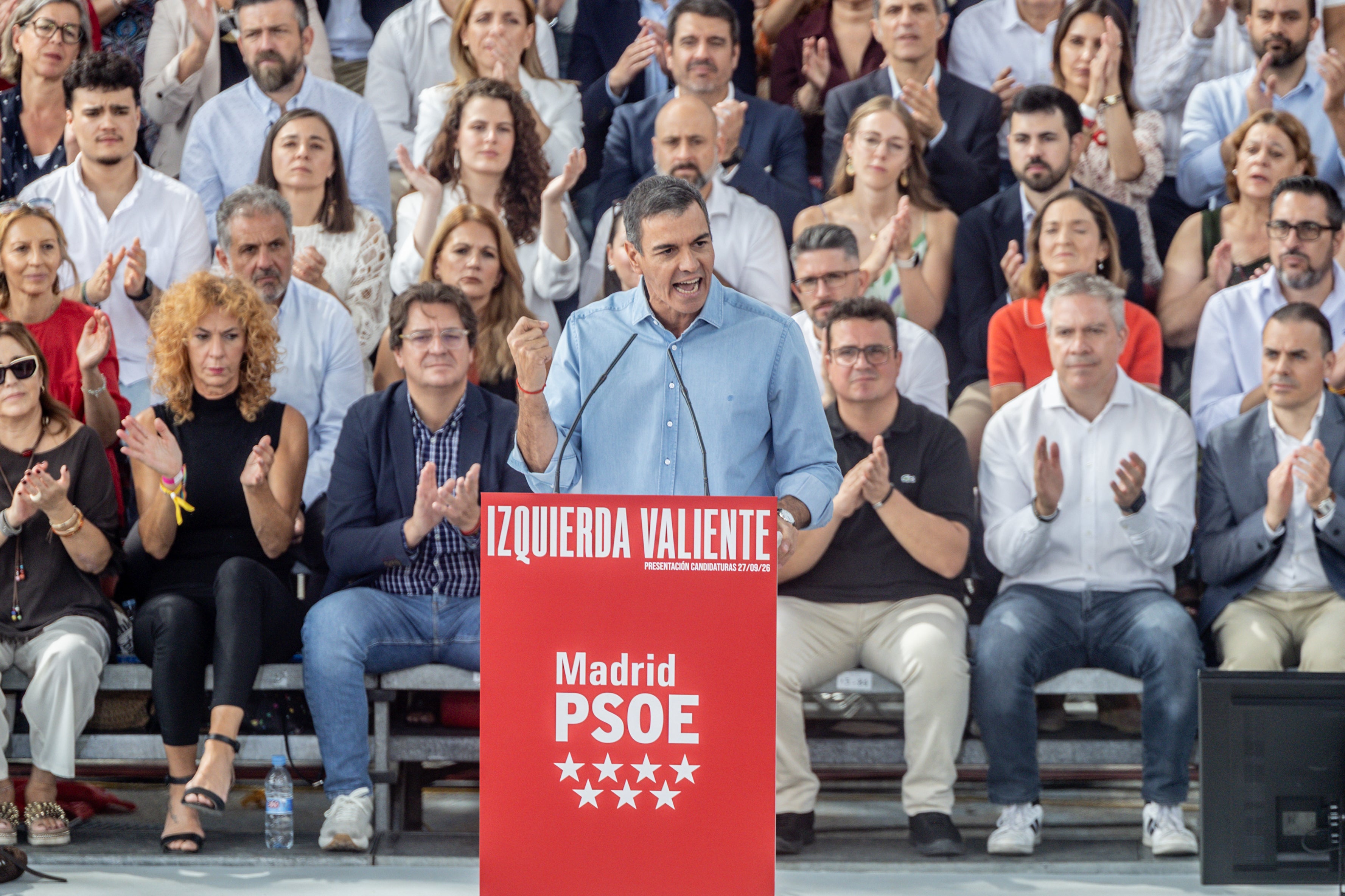 El secretario general del PSOE y presidente del Gobierno, Pedro Sánchez, en el acto de presentación de candidaturas del PSOE de Madrid en Getafe El secretario general del PSOE y presidente del Gobierno, Pedro Sánchez, en el acto de presentación de candidaturas del PSOE de Madrid en Getafe