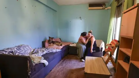 Esmeralda en su vivienda en Torrero Esmeralda en su vivienda en Torrero