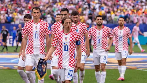 Luka Modric durante un partido con Croacia Luka Modric durante un partido con Croacia