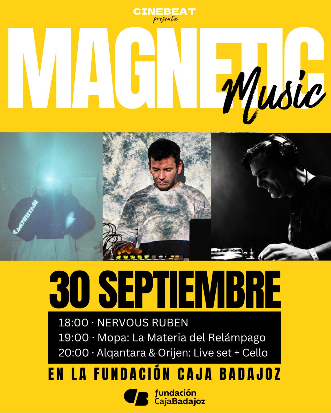 Cinebeat III estrena su programación musical con una noche dedicada a la electrónica emeritense Cinebeat III estrena su programación musical con una noche dedicada a la electrónica emeritense