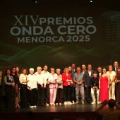 Foto de familia de los Premios Onda Cero Menorca 2025