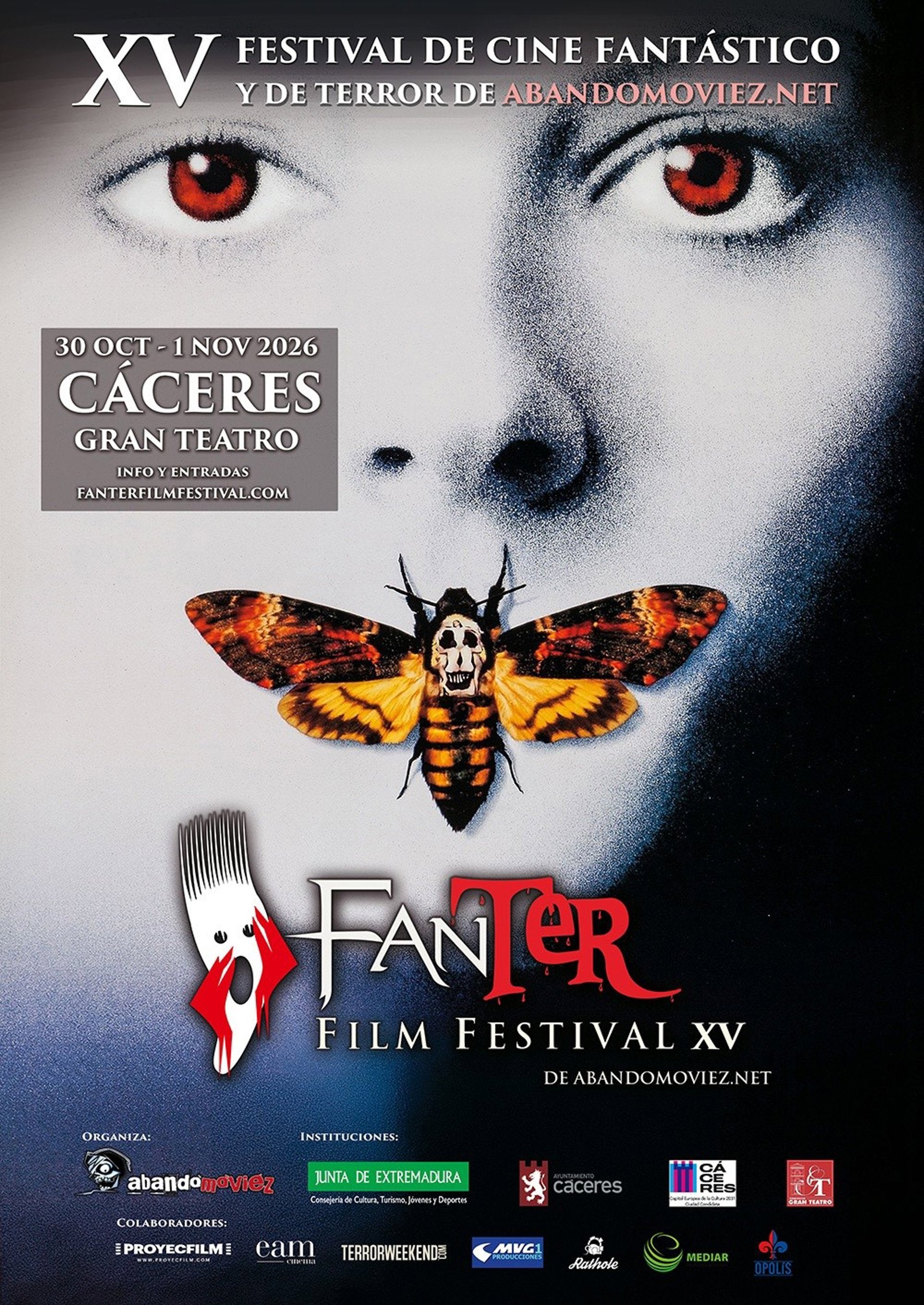 El Fanter Film Festival de Cáceres celebra sus 15 años del 30 de octubre al 1 de noviembre en el Gran Teatro El Fanter Film Festival de Cáceres celebra sus 15 años del 30 de octubre al 1 de noviembre en el Gran Teatro