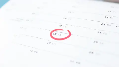 Imagen de archivo de un calendario. Imagen de archivo de un calendario.