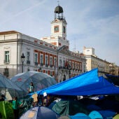 Acampada en la Puerta del Sol como protesta contra la crisis de vivienda en el país