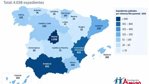 Extremadura registró 30 expedientes judiciales por agresiones de hijos a progenitores en 2025 Extremadura registró 30 expedientes judiciales por agresiones de hijos a progenitores en 2025