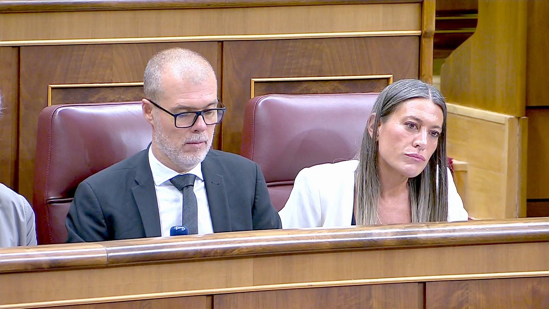 "El 90% de lo que entregaron está en el BOE": las caras de Miriam Nogueras al reproche de Isabel Rodríguez a Junts "El 90% de lo que entregaron está en el BOE": las caras de Miriam Nogueras al reproche de Isabel Rodríguez a Junts