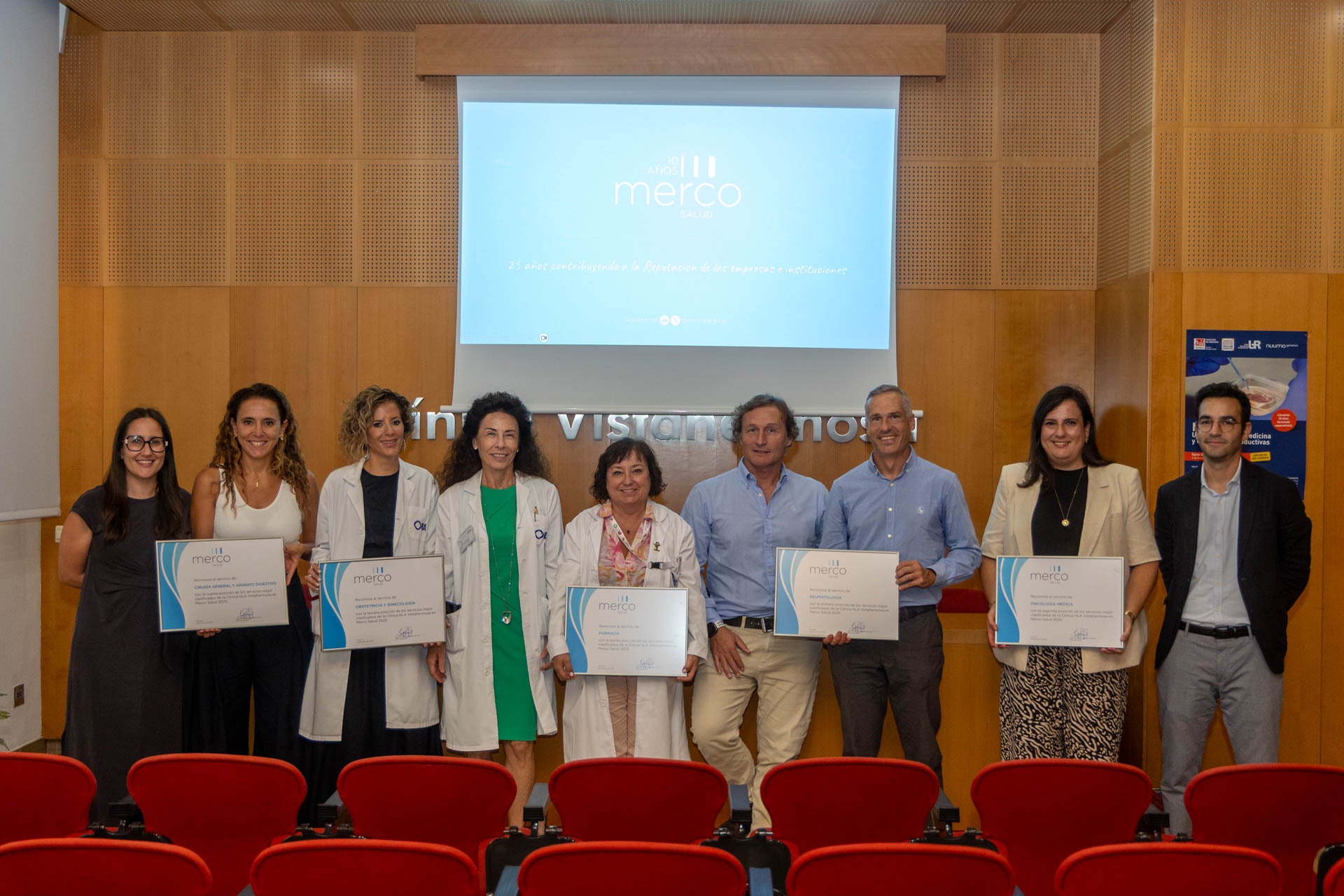 Cinco áreas de HLA Vistahermosa reciben el reconocimiento de Merco Salud Cinco áreas de HLA Vistahermosa reciben el reconocimiento de Merco Salud