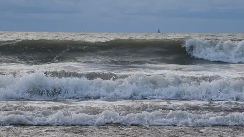 Oleaje en una playa Oleaje en una playa