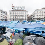 Vista de la acampada de parte de la acampada de Sol 