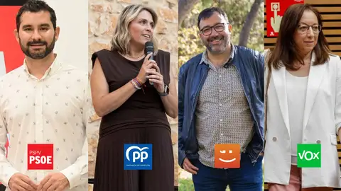 Portavoces políticos de PSOE, PP, COMPROMÍS y VOX en Castellón Portavoces políticos de PSOE, PP, COMPROMÍS y VOX en Castellón