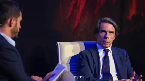 José María Aznar, durante las jornadas en Sevilla '1936: la guerra que perdimos todos'. José María Aznar, durante las jornadas en Sevilla '1936: la guerra que perdimos todos'.