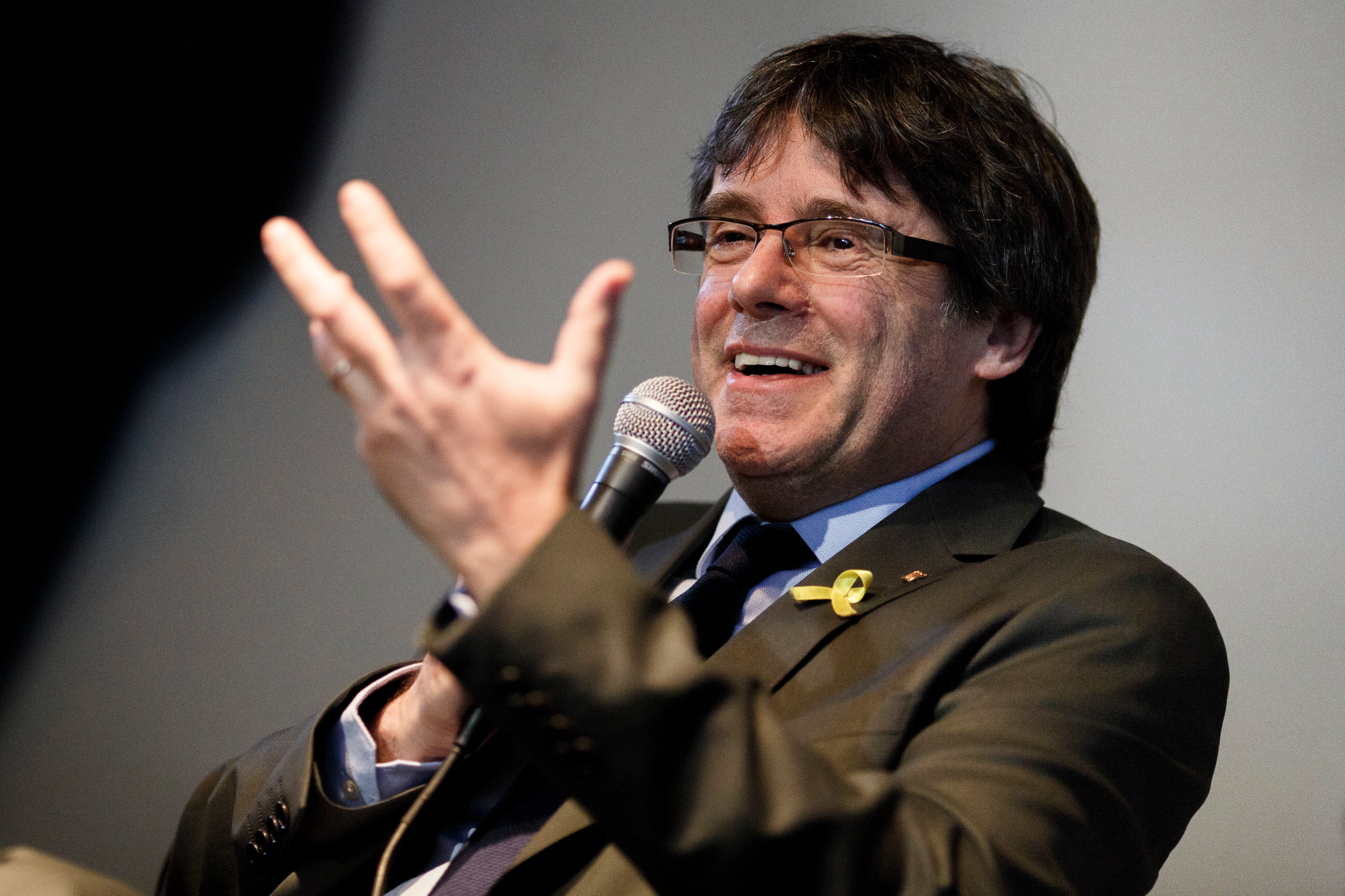 Imagen archivo de Carles Puigdemont dando un discurso en 2018 Imagen archivo de Carles Puigdemont dando un discurso en 2018