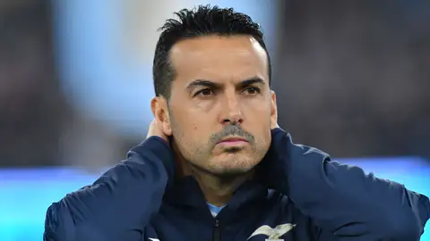 Pedro Rodríguez, antes de un partido con la Lazio. Pedro Rodríguez, antes de un partido con la Lazio.