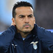 Pedro Rodríguez, antes de un partido con la Lazio.