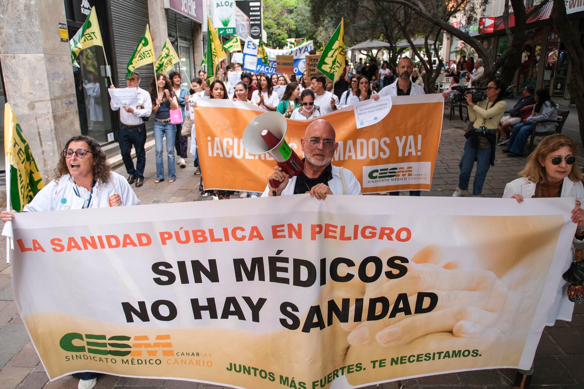 Imagen de archivo de una jornada de protesta de médicos. Imagen de archivo de una jornada de protesta de médicos.