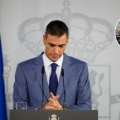 Pedro Sánchez durante una comparecencia. 