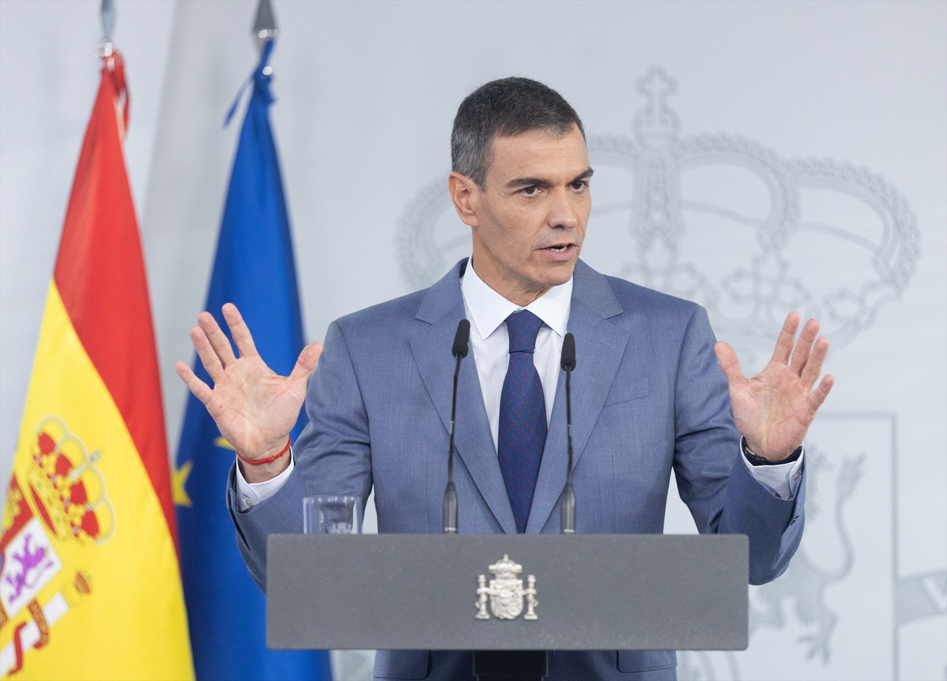 El presidente del Gobierno, Pedro Sánchez, en Moncloa. El presidente del Gobierno, Pedro Sánchez, en Moncloa.