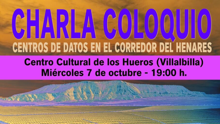 Cartel de la charla coloquio organizada por Henares en Verde y Ecologistas en Acci&oacute;n