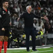 El entrenador del Real Madrid, Jose Mourinho, durante el partido contra el Villarreal El entrenador del Real Madrid, Jose Mourinho, durante el partido contra el Villarreal