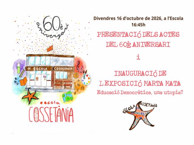 L’Escola Cossetània de Vilanova commemora el seu 60è aniversari reivindicant el llegat de Marta Mata L’Escola Cossetània de Vilanova commemora el seu 60è aniversari reivindicant el llegat de Marta Mata