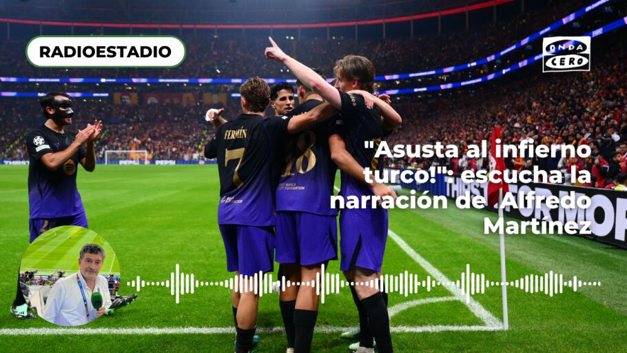 Los jugadores del Bar&ccedil;a celebrando uno de los goles ante el Galatasaray.