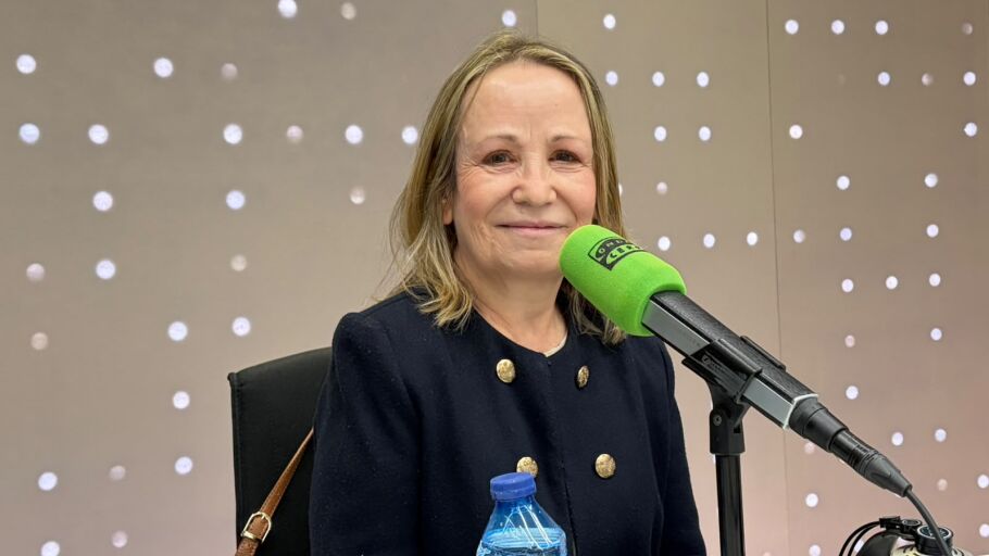 Nora, la mujer trasplantada tras un fallo renal, durante la entrevista 