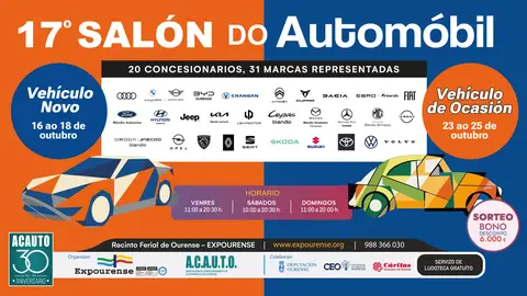 O 17º Salón do Automóbil reúne en Expourense a 20 concesionarios e 31 marcas O 17º Salón do Automóbil reúne en Expourense a 20 concesionarios e 31 marcas