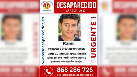 Cartel de la desaparición de Rami, en Granollers. Cartel de la desaparición de Rami, en Granollers.