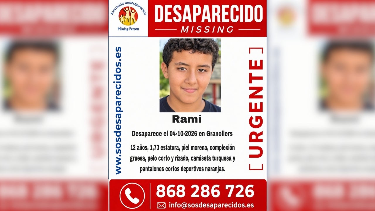 Cartel de la desaparición de Rami, en Granollers. Cartel de la desaparición de Rami, en Granollers.