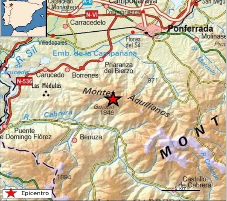 Un terremoto de magnitud 4,2 se registra en El Bierzo (León) Un terremoto de magnitud 4,2 se registra en El Bierzo (León)