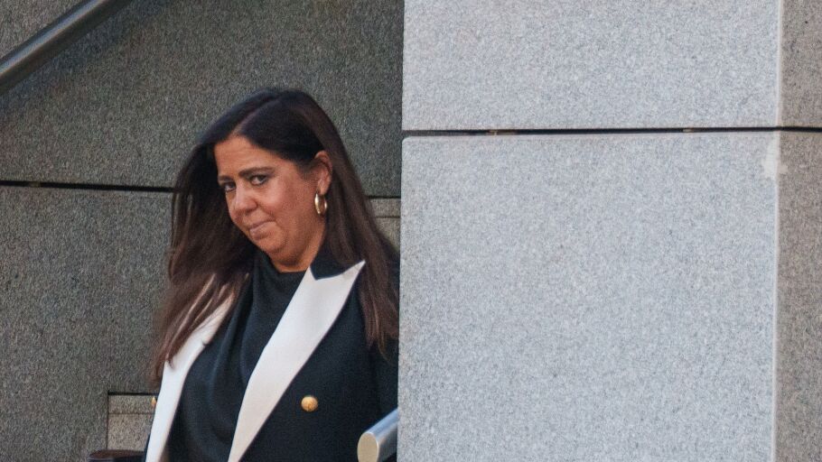 La jueza que investig&oacute; al hermano de Pedro S&aacute;nchez, Beatriz Biedma, a su salida de la Audiencia Nacional, a 8 de octubre de 2026, en Madrid (Espa&ntilde;a)