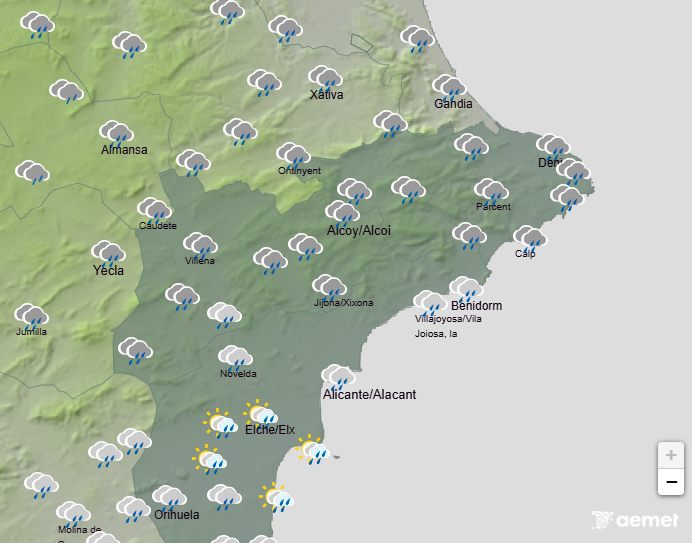 El fin de semana llega a Elche, Crevillent y Santa Pola con descenso del termómetro y lluvias a partir de la tarde del sábado El fin de semana llega a Elche, Crevillent y Santa Pola con descenso del termómetro y lluvias a partir de la tarde del sábado