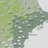 Mapa de previsión meteorológica de la Aemet.