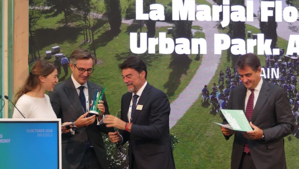 Entrega del premio en Bruselas 