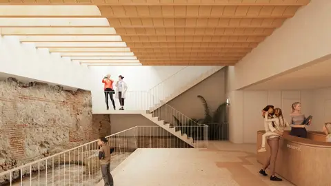 Figuración del interior del edificio dones