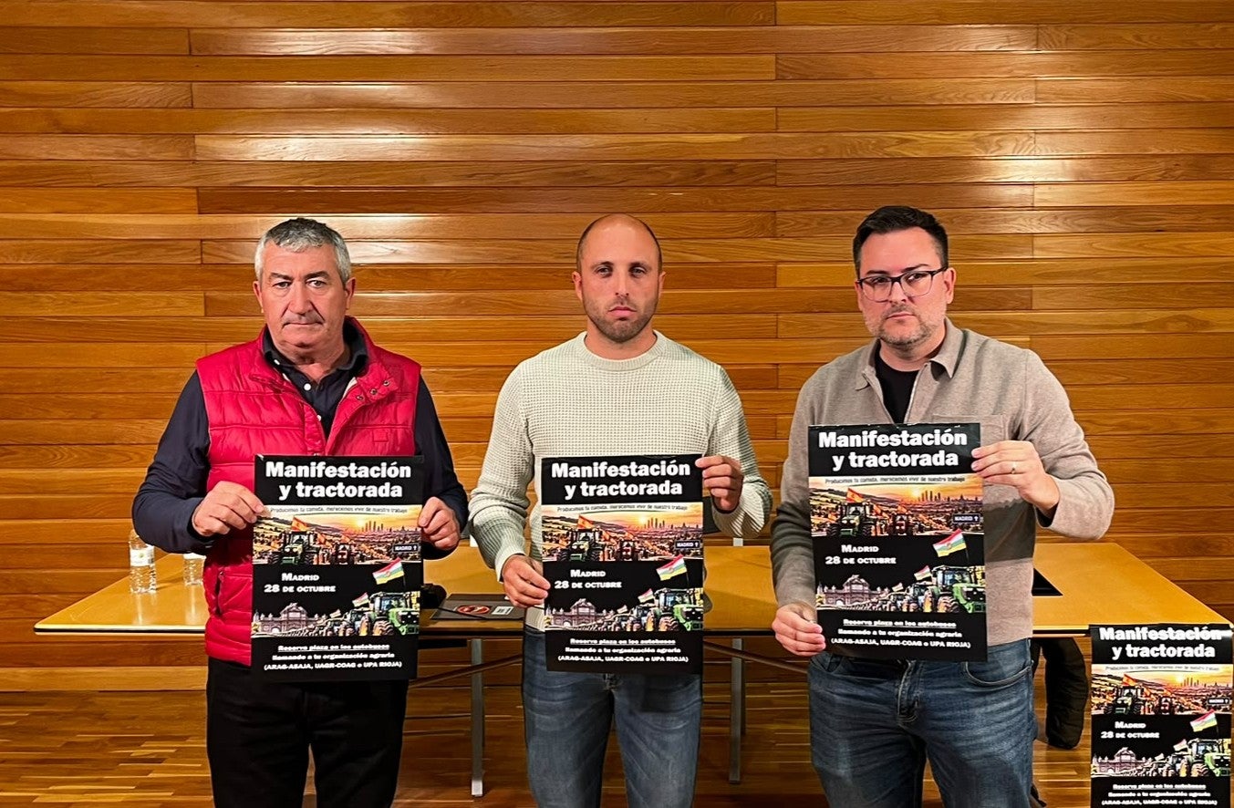 Las OPAS riojanas reivindicarán la rentabilidad del campo el 28 de octubre en Madrid y el 8 de noviembre en Logroño Las OPAS riojanas reivindicarán la rentabilidad del campo el 28 de octubre en Madrid y el 8 de noviembre en Logroño