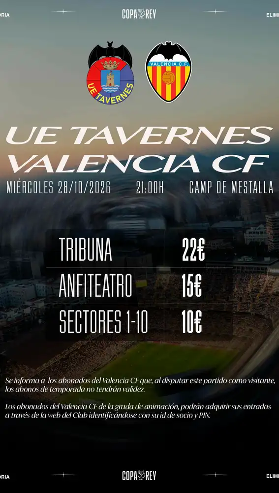 Entras Copa del Rey en Mestalla Entras Copa del Rey en Mestalla