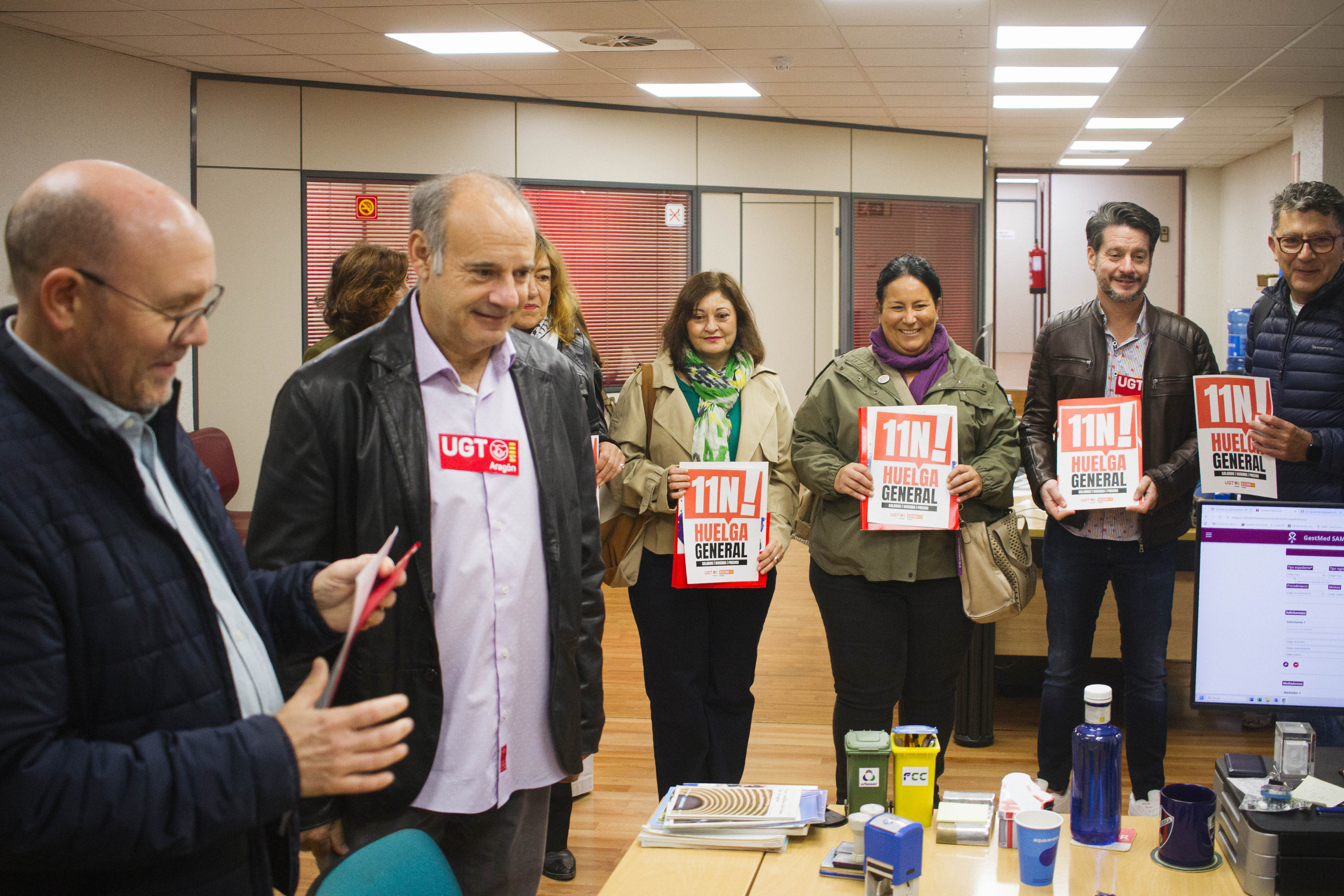 UGT y CCOO animan a secundar la huelga general del 11N UGT y CCOO animan a secundar la huelga general del 11N