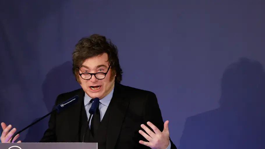 El presidente de Argentina, Javier Milei, que ha intervenido en el desayuno informativo del Fórum Europa este miércoles en Madrid El presidente de Argentina, Javier Milei, que ha intervenido en el desayuno informativo del Fórum Europa este miércoles en Madrid