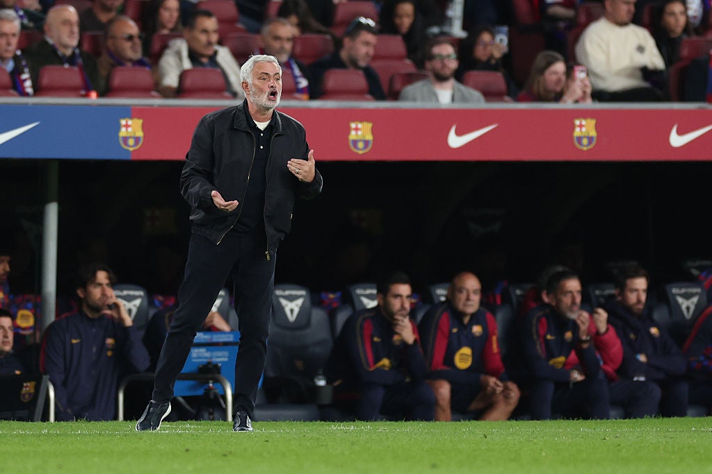 José Mourinho en el Camp Nou José Mourinho en el Camp Nou