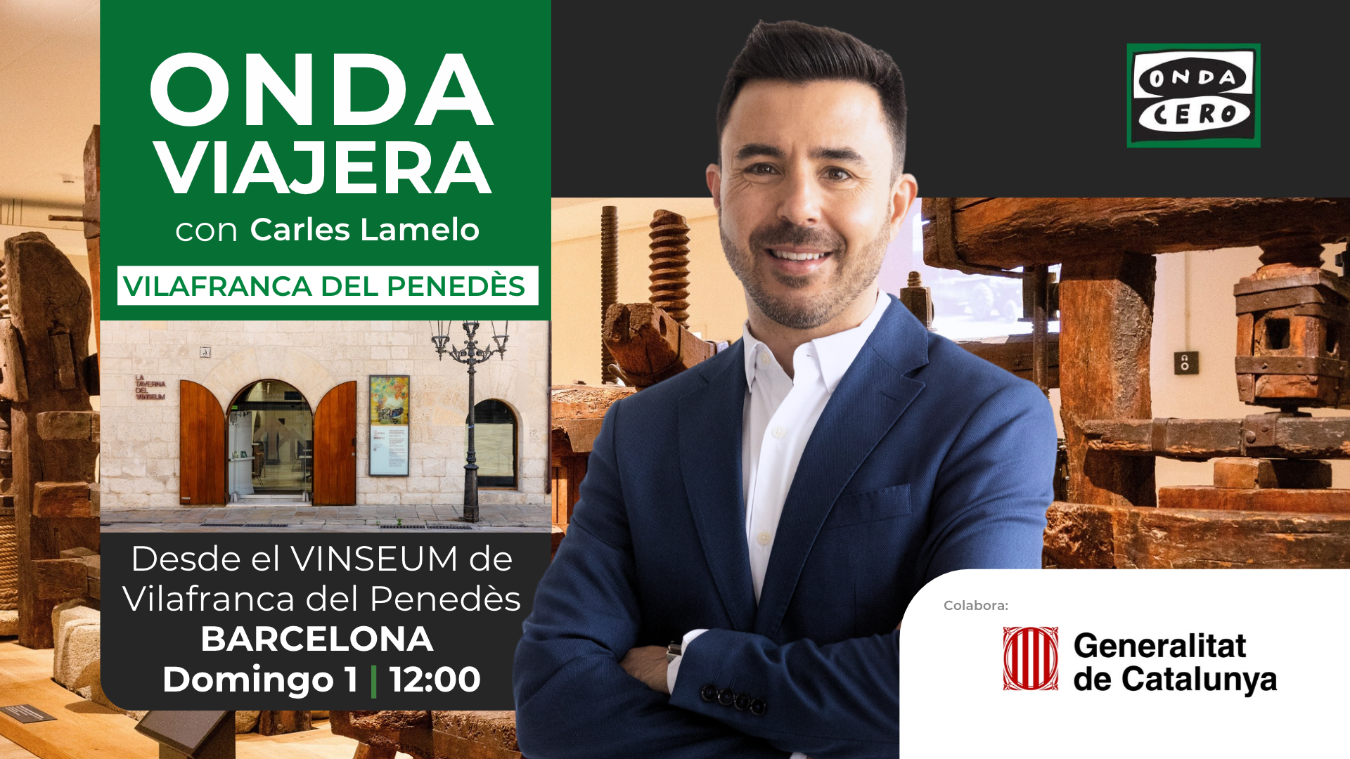 'Onda viajera' descubre las rutas del vino de Catalunya desde Vilafranca del Penedès 'Onda viajera' descubre las rutas del vino de Catalunya desde Vilafranca del Penedès