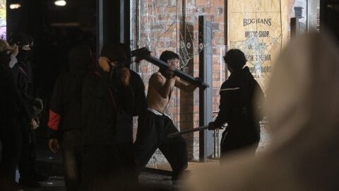 Imagen de disturbios en Barcelona