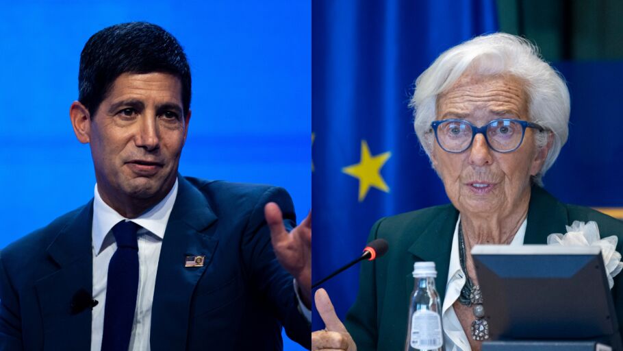 Kevin Warsh, presidente de la Reserva Federal de EEUU y Christine Lagarde, presidenta del BCE