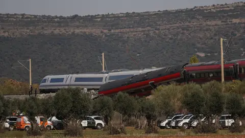 Imagen de los trenes que han colisionado en Urda Imagen de los trenes que han colisionado en Urda