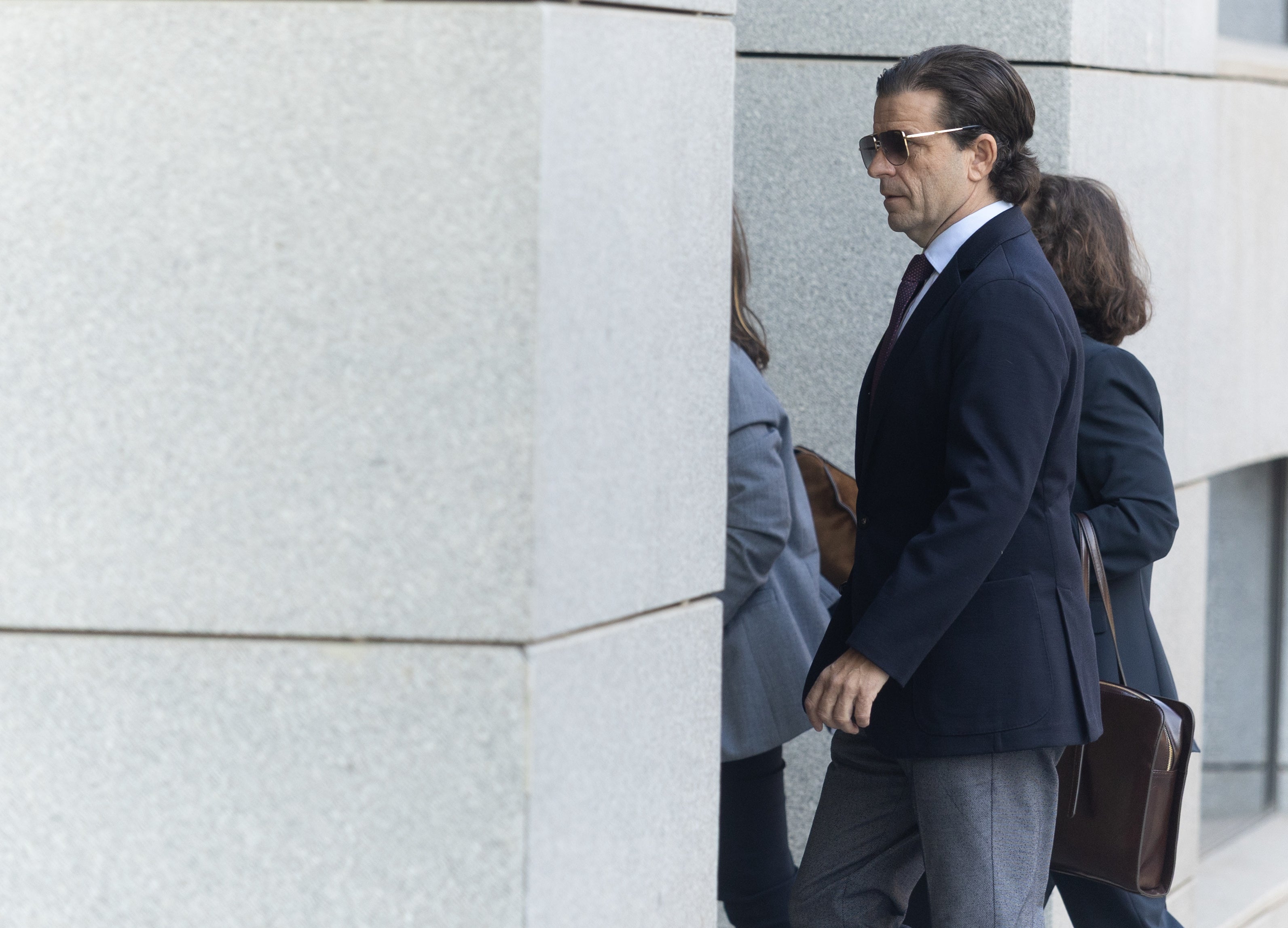 El exjuez Luis Sáenz de Tejada, en su llegada a la Audiencia Nacional El exjuez Luis Sáenz de Tejada, en su llegada a la Audiencia Nacional