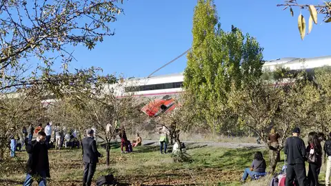 Imagen de los trenes siniestrados y de los pasajeros afectados cedida por un pasajero Imagen de los trenes siniestrados y de los pasajeros afectados cedida por un pasajero/ Roberto Gómez