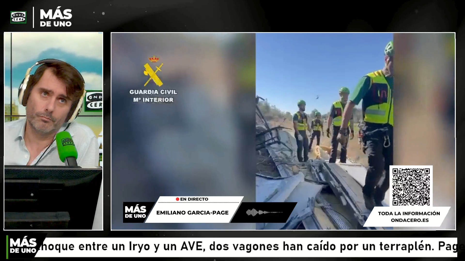 García-Page califica en Onda Cero de "incomprensible" el accidente de Urda por las condiciones de visibilidad García-Page califica en Onda Cero de "incomprensible" el accidente de Urda por las condiciones de visibilidad