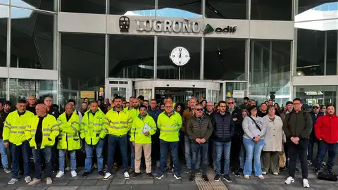 Trabajadores de ADIF y Renfe en La Rioja Trabajadores de ADIF y Renfe en La Rioja