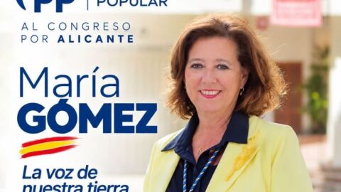 La alcaldesa de Almorad&iacute;, Mar&iacute;a G&oacute;mez, ocupa el tercer puesto en la candidatura del PP alicantino para el Congreso de los Diputados