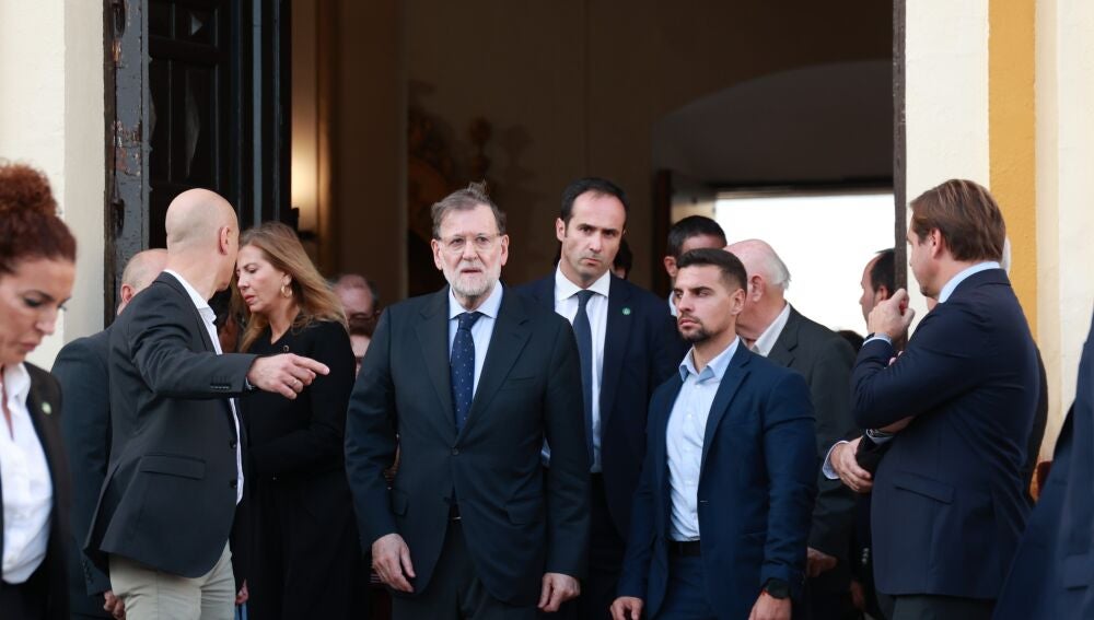 Mariano Rajoy en el entierro a Fátima Báñez